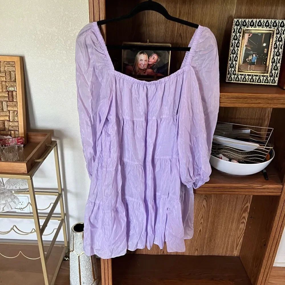 ALICE + OLIVIE ROWEN PURPLE MINI DRESS - Picture 2 of 5